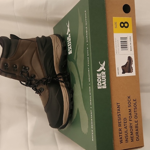 Eddie Bauer Brown Rain & Snow Boots with Water-Resistant Design - Picture 3 of 5
